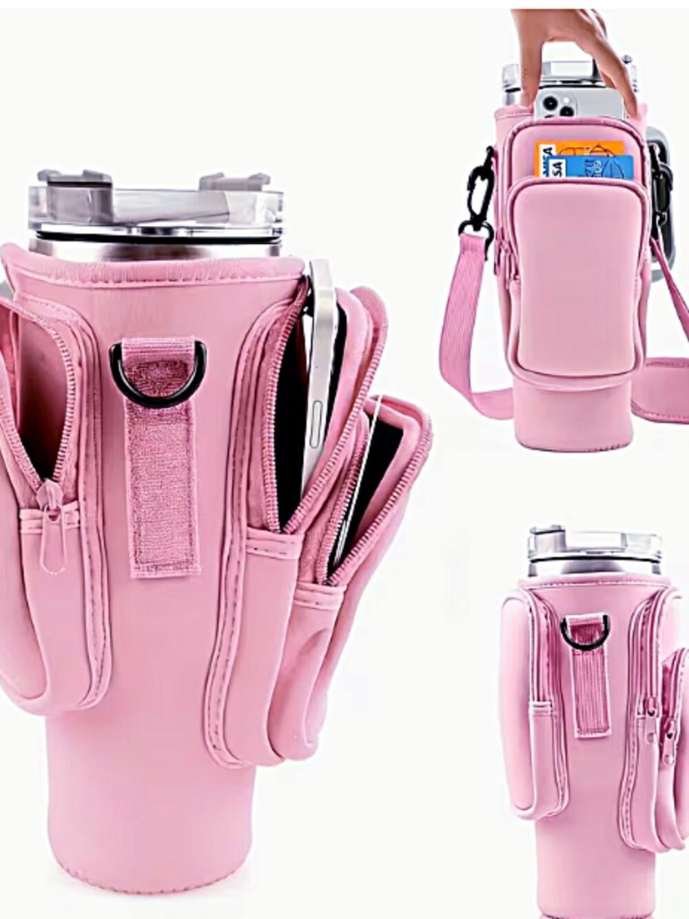 SAKURA PINK Water Bottle Phone Carrier Bag NEW